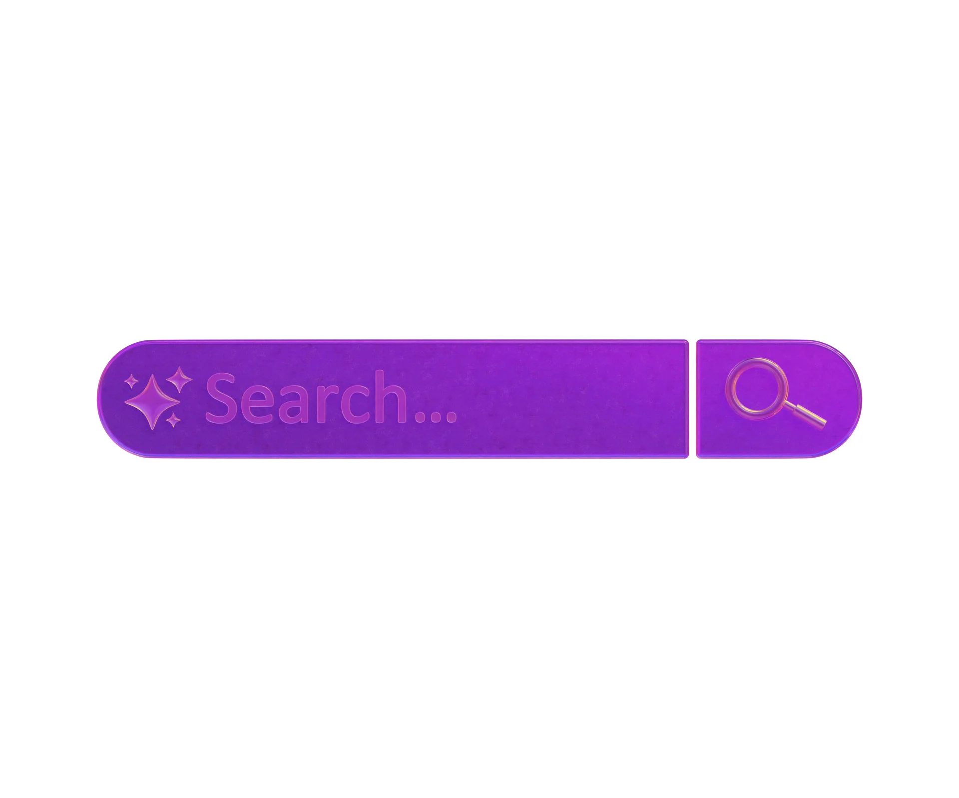 Search bar with a magnifying glass icon, representing search visibility